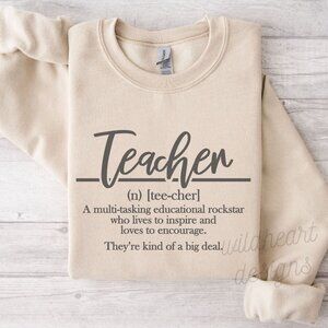 Teacher Sweatshirt, Back To School Sweatshirt, Teacher Shirt - Sand